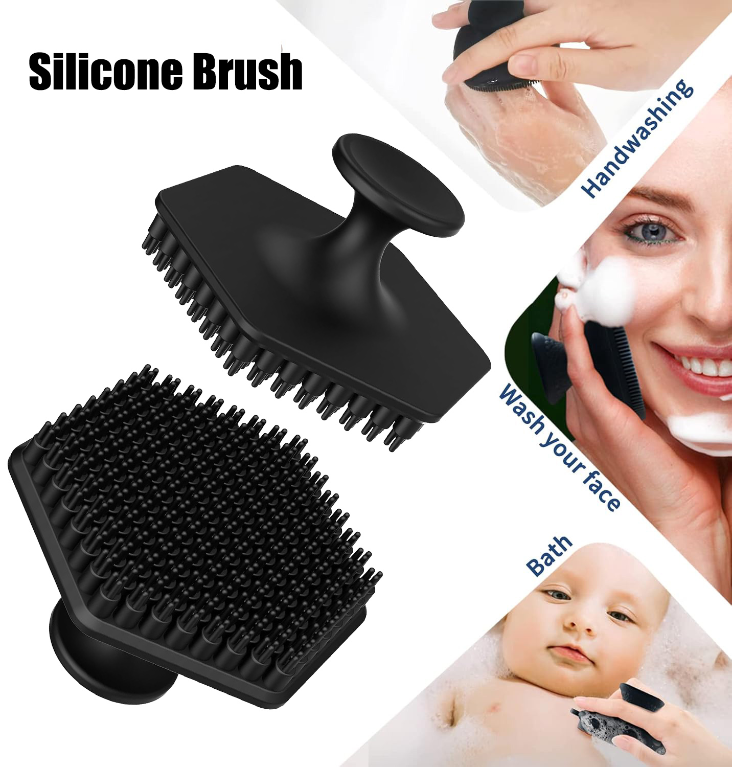 Silicone Face Scrubber Electric - Silicone gezichtsreiniger voor mannen, reinigingsborstel verwijdert