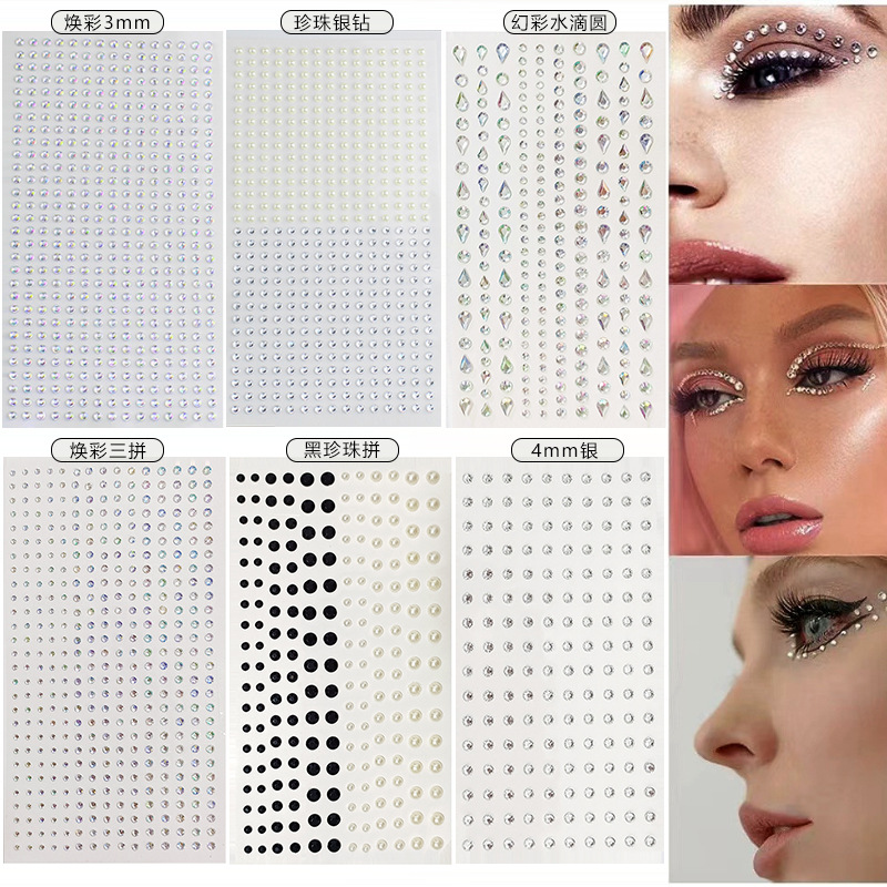 Nail Art - Witte Steentjes 2mm 3mm 4mm Acryl