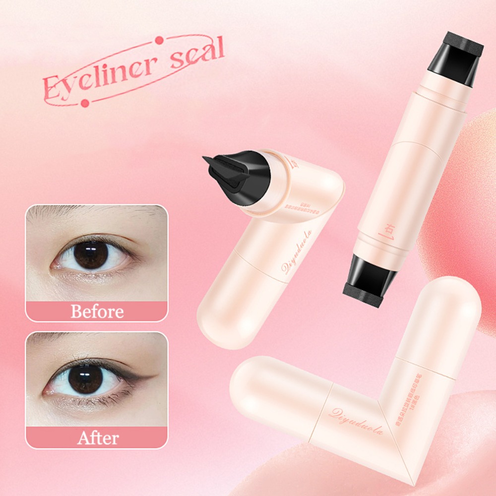Waterproof Liquid Eyeliner Pen - 2 stuks Matte Draaibare Eyeliner Stempel