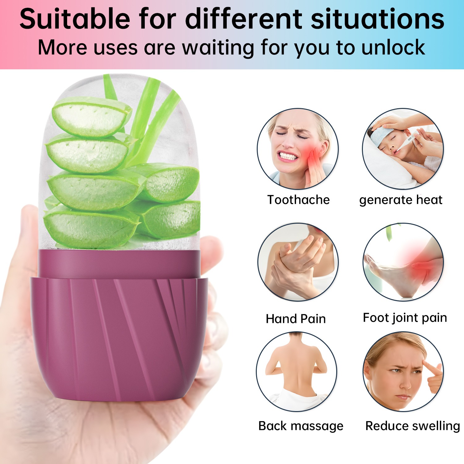 Esthetische gestreepte gezicht - Face Ice Roller Puffiness recensie en prijs