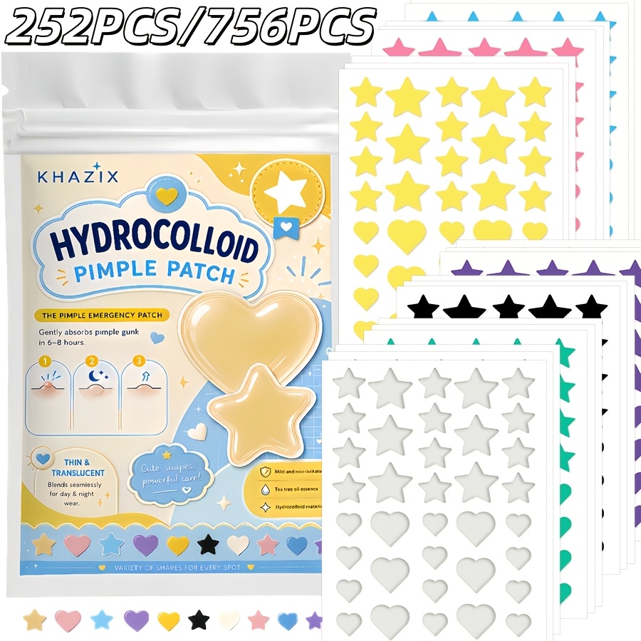 7 kleuren, 252 stuks/756 stuks - Hydrocolloid Pimple Patch recensie en prijs