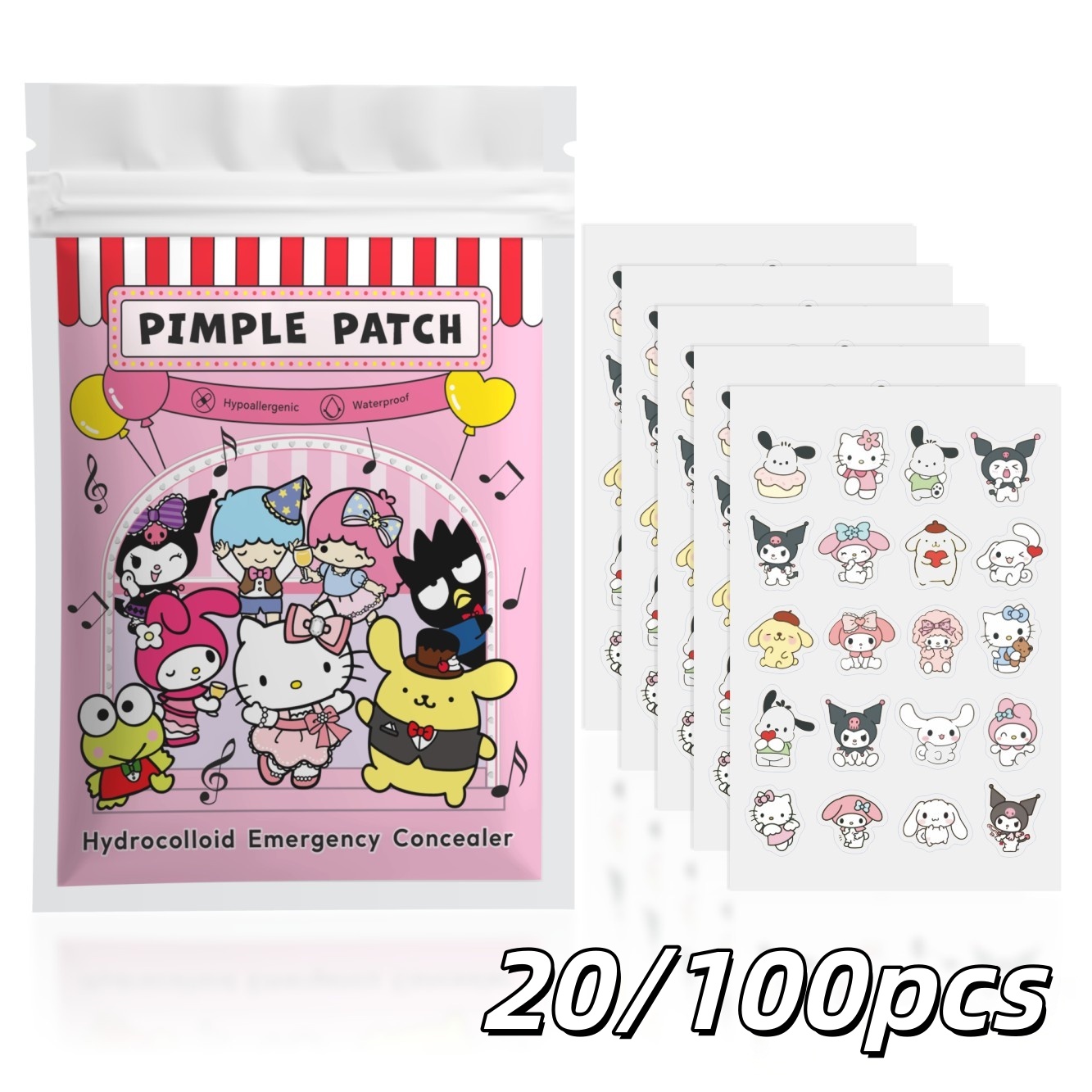 20/100 stuks Hello Kitty Hydro - Hydrocolloid Pimple Patch recensie en prijs
