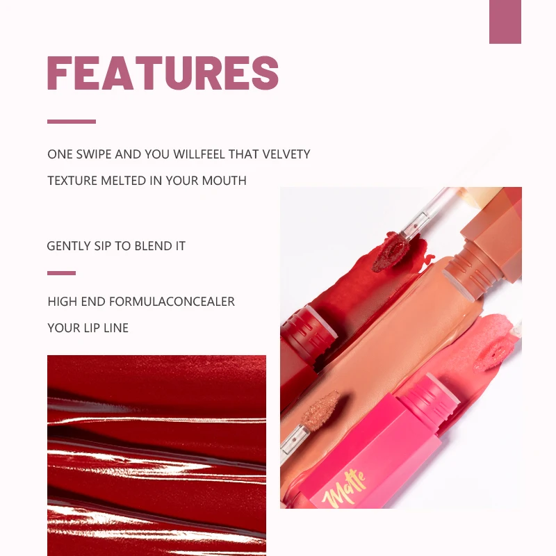 1 stks waterdichte matte fluwe - Matte Velvet Lip Tint Long Lasting recensie en prijs