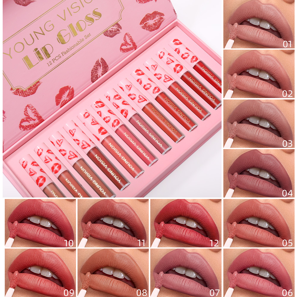 4 stks/10 stks/set Naakt Lipgl - Matte Velvet Lip Tint Long Lasting recensie en prijs