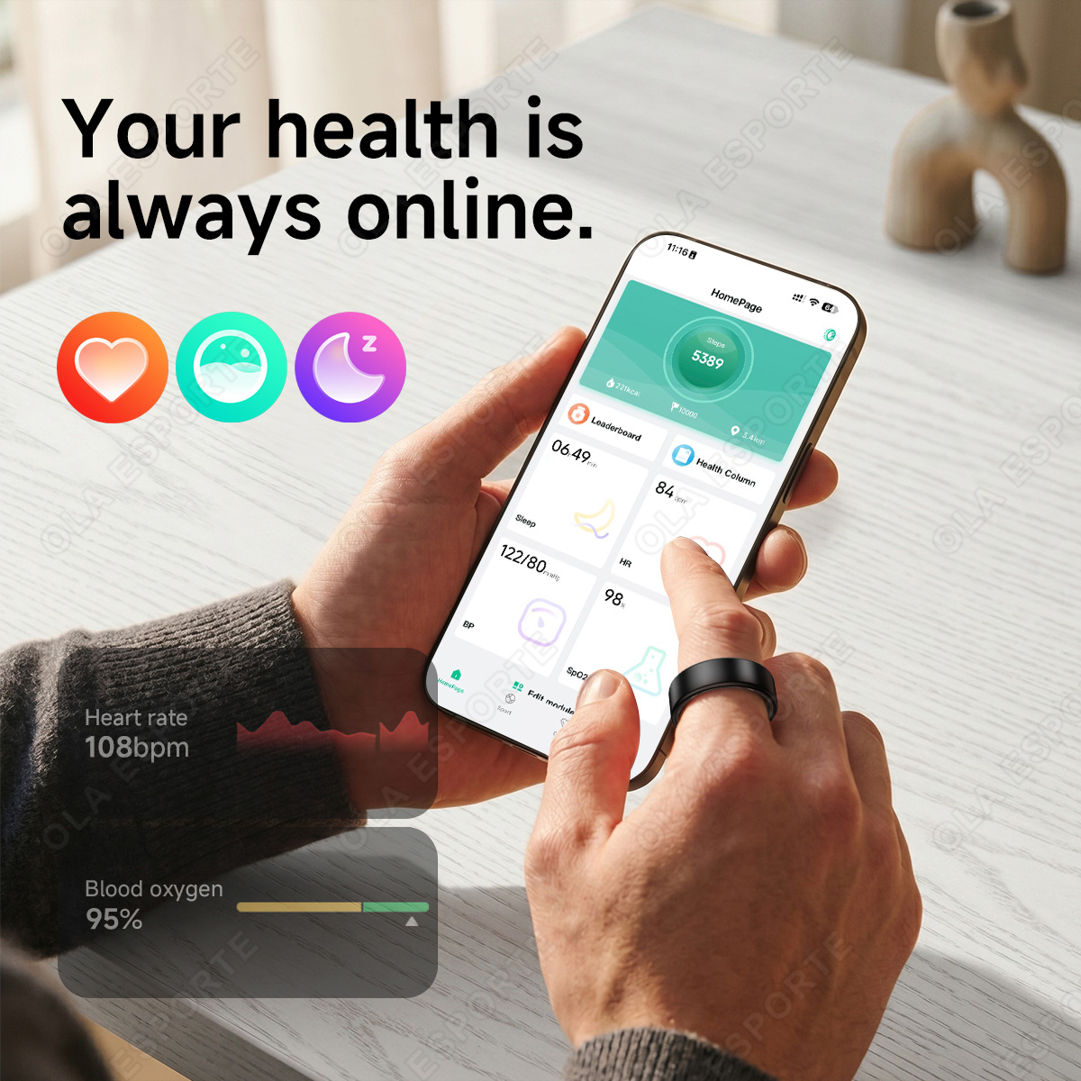 R10 Smart Ring met oplaadcase, - Health Monitors recensie en prijs