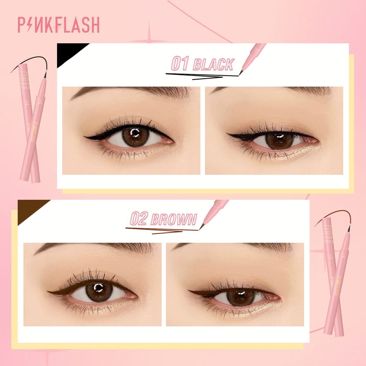 PINKFLASH Zwarte vloeibare eye - Waterproof Liquid Eyeliner Pen recensie en prijs