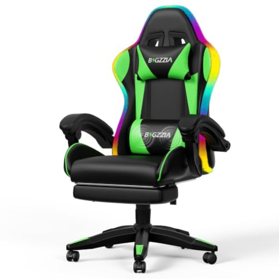RGB gamingstoel met voetensteu - Massage recensie en prijs