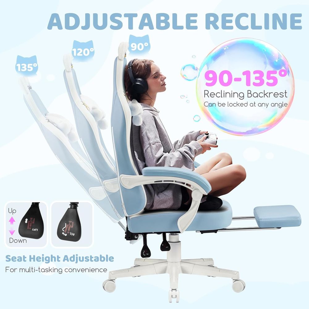 Ergonomische blauw/witte gamin - Massage recensie en prijs