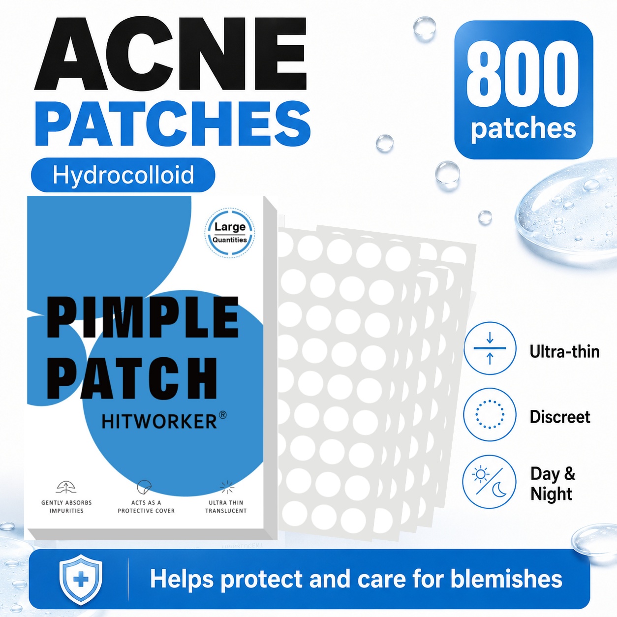 800 stuks Hydrocolloïde Acne P - Skincare recensie en prijs