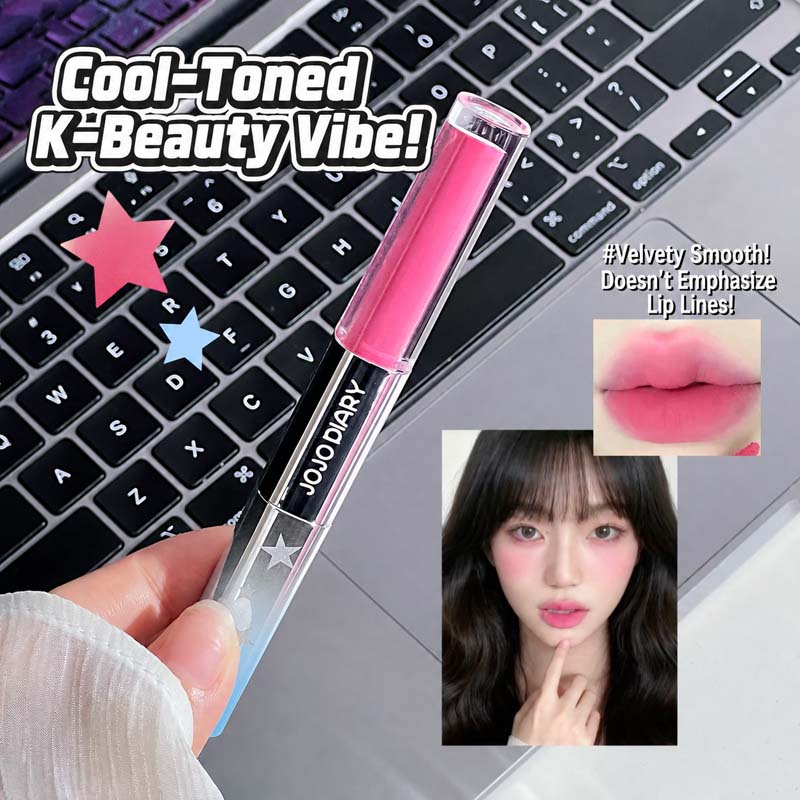 JOJO DIARY Dual Effect Lip Gla - Matte Velvet Lip Tint Long Lasting recensie en prijs